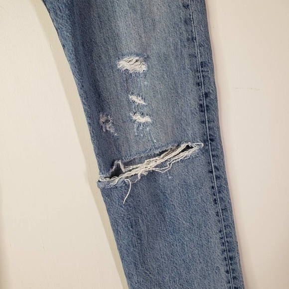 Levi's 501 CT Distressed Button Fly‎ Jeans 28x28 Leather Patch - Picture 4 of 10